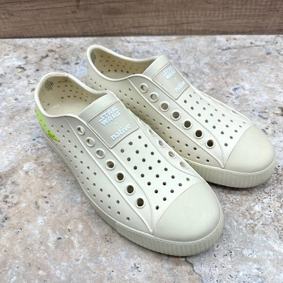 Native X Star Wars Shoes - Native x Disney Star Wars Unisex Grogu Jefferson Slip On Shoes Yoda Cream M5 W7